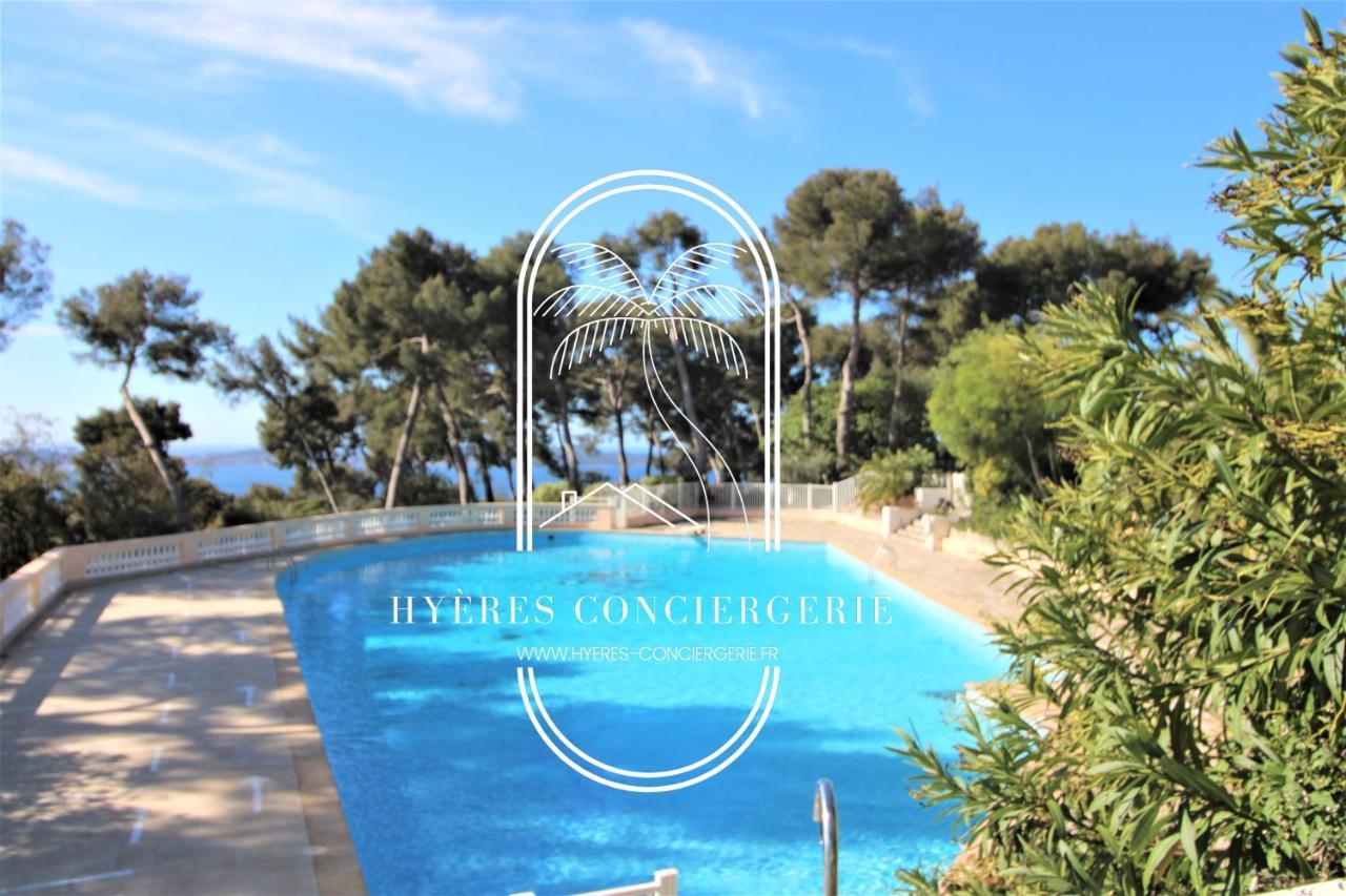 T3 Standing-Splendide Vue Mer - Piscine Parking By Hc Apartment Hyères Екстериор снимка